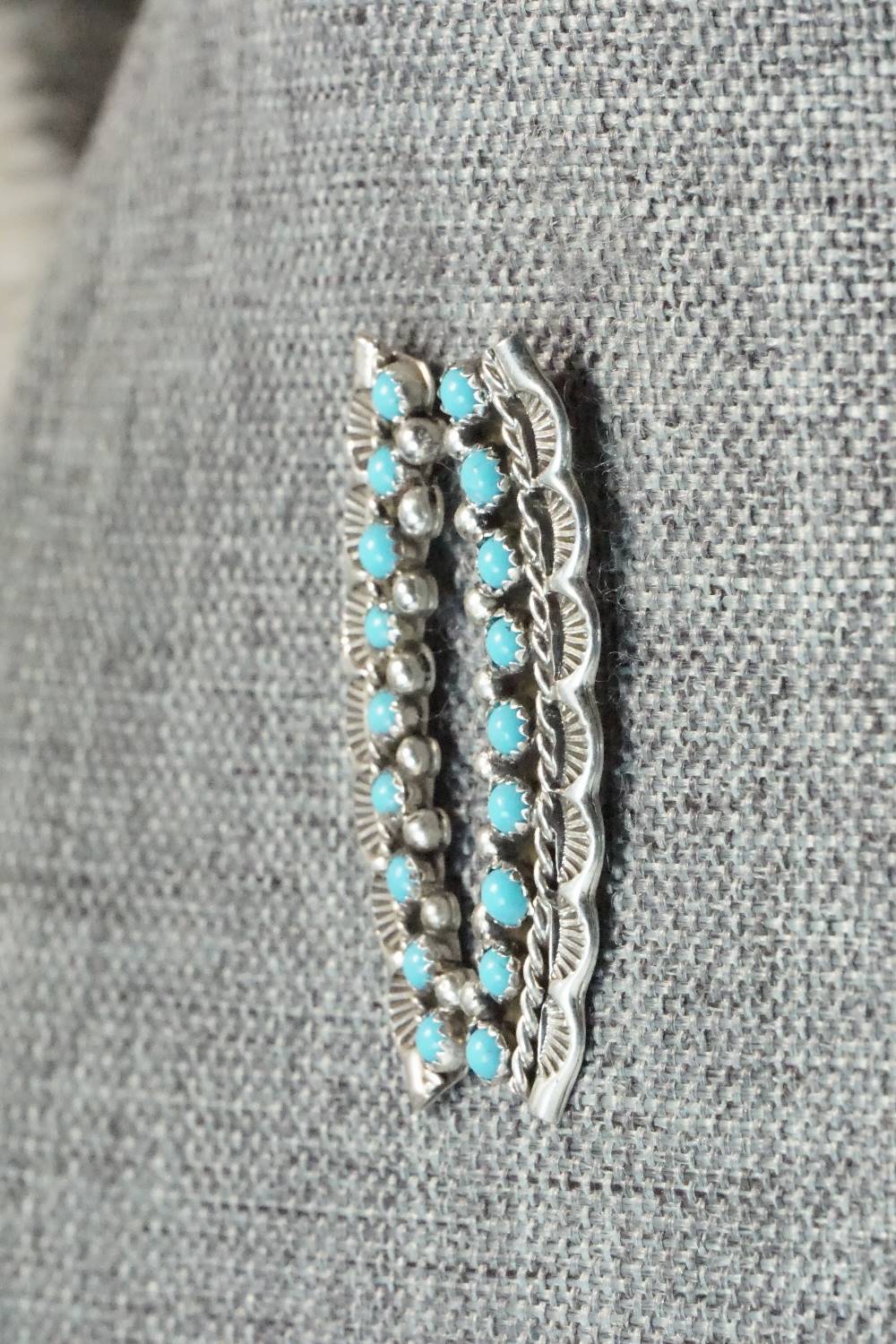 Turquoise & Sterling Silver Earrings - Falencia Yazzie