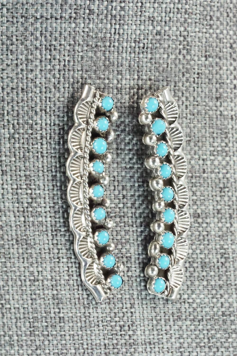 Turquoise & Sterling Silver Earrings - Falencia Yazzie