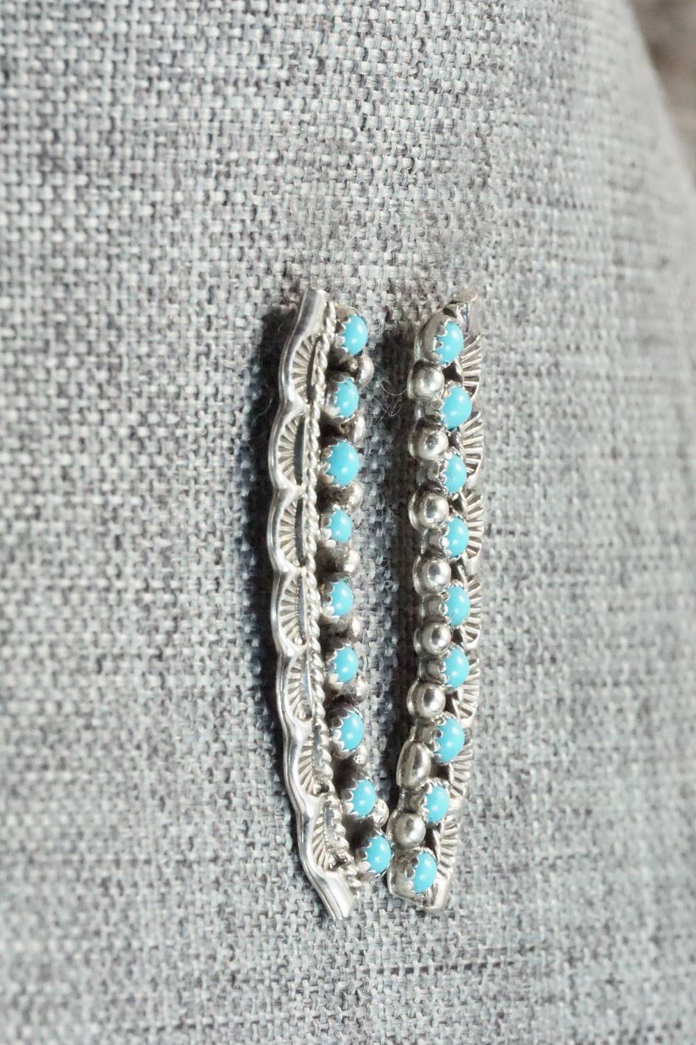 Turquoise & Sterling Silver Earrings - Falencia Yazzie