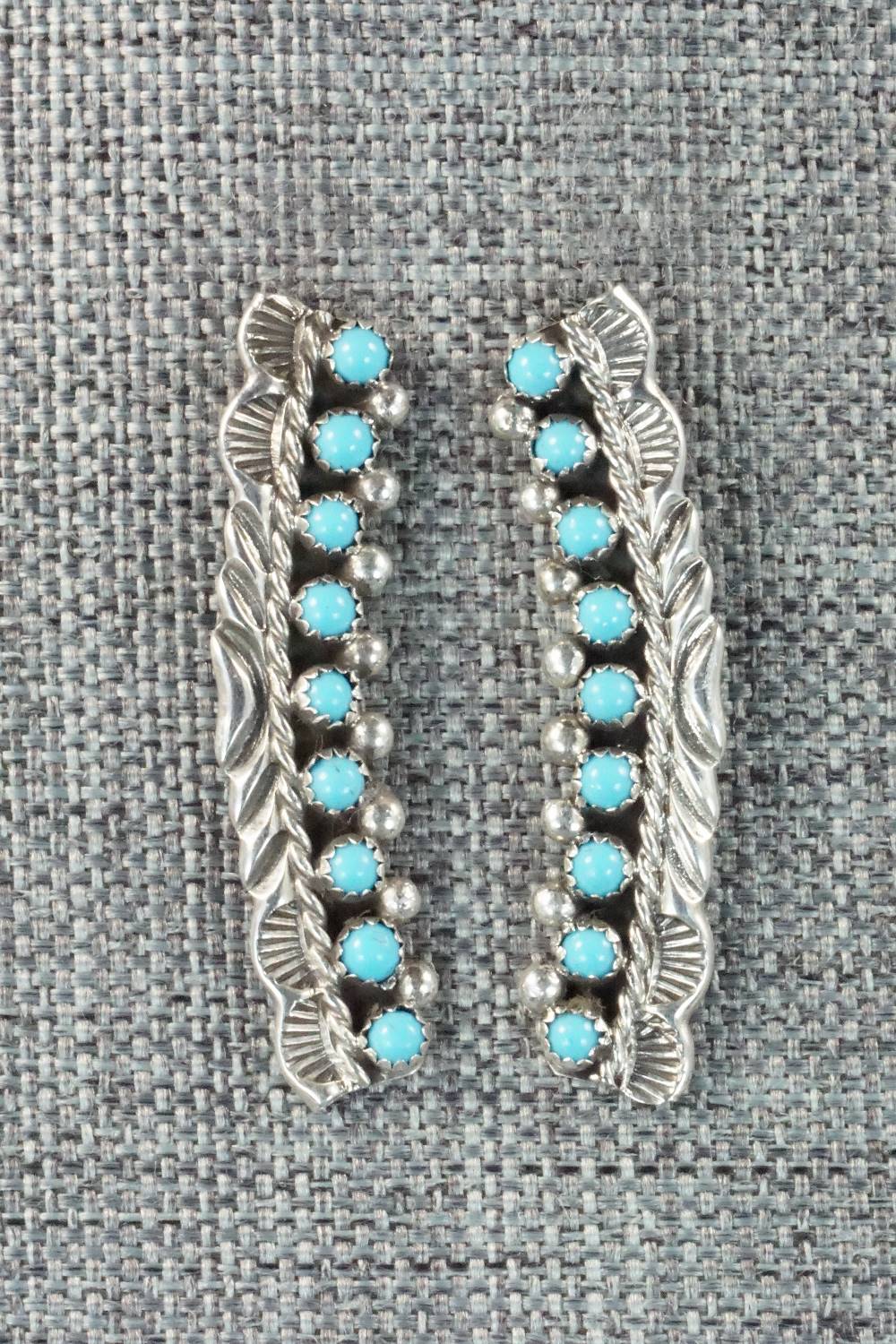 Turquoise & Sterling Silver Earrings - Falencia Yazzie