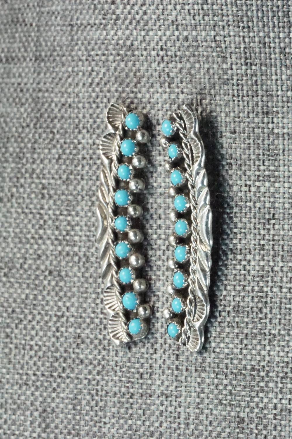 Turquoise & Sterling Silver Earrings - Falencia Yazzie