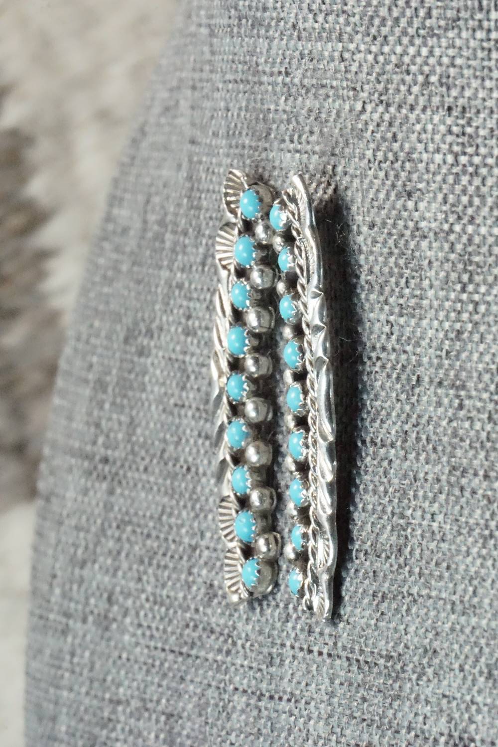 Turquoise & Sterling Silver Earrings - Falencia Yazzie