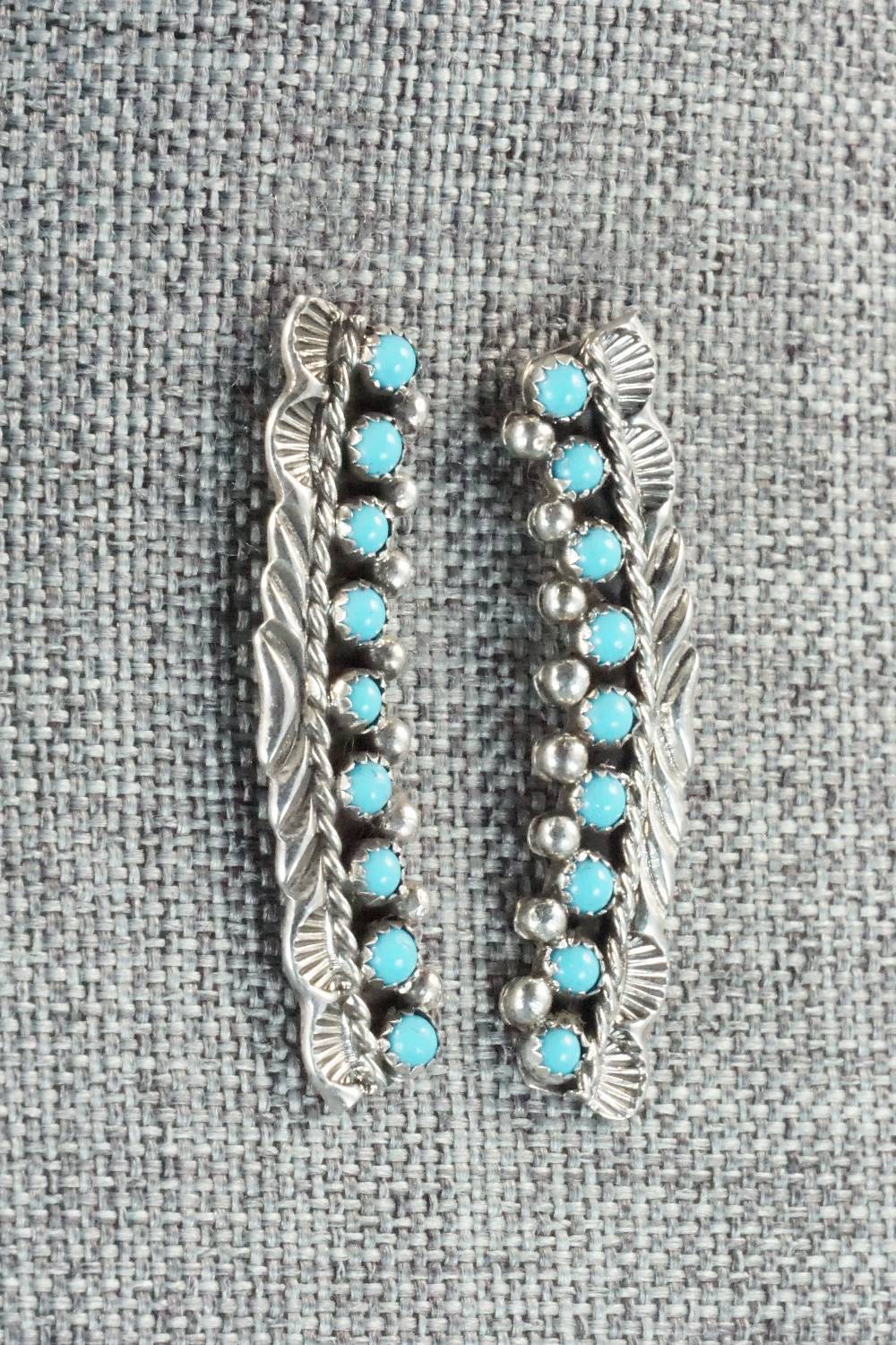 Turquoise & Sterling Silver Earrings - Falencia Yazzie