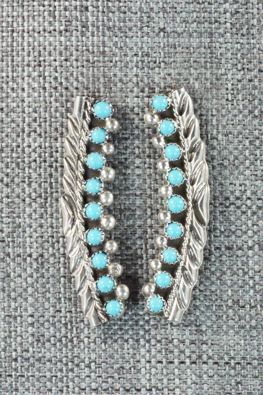 Turquoise & Sterling Silver Earrings - Falencia Yazzie