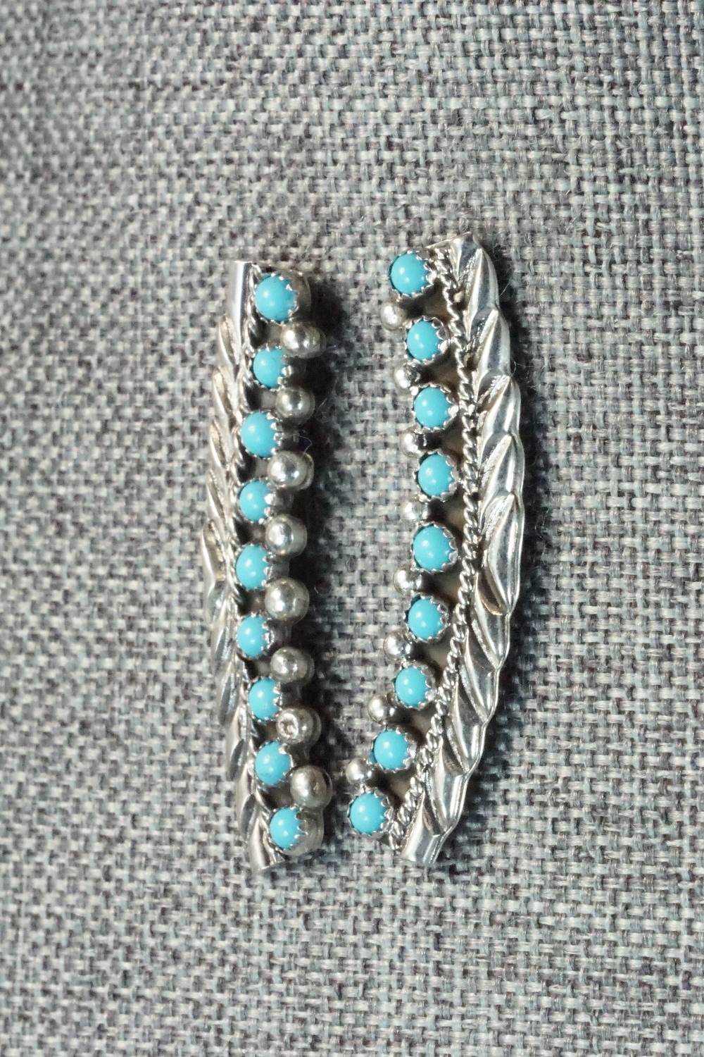 Turquoise & Sterling Silver Earrings - Falencia Yazzie