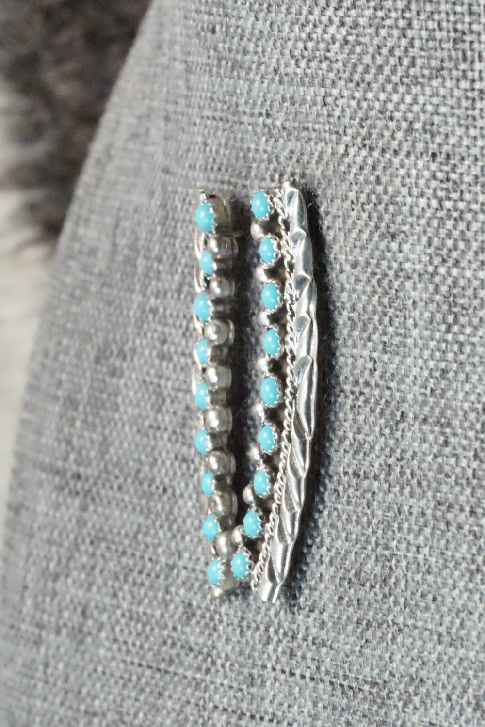 Turquoise & Sterling Silver Earrings - Falencia Yazzie