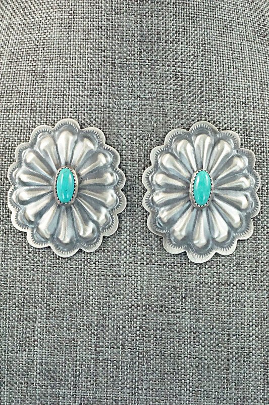 Turquoise & Sterling Silver Earrings - Dale Morgan