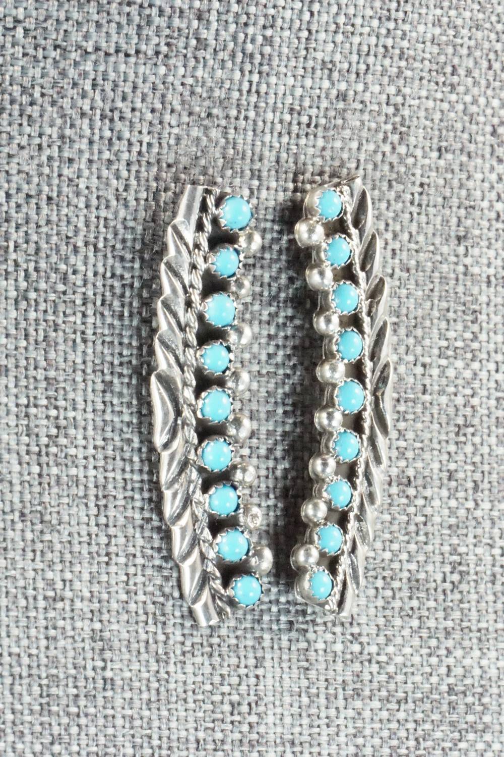 Turquoise & Sterling Silver Earrings - Falencia Yazzie