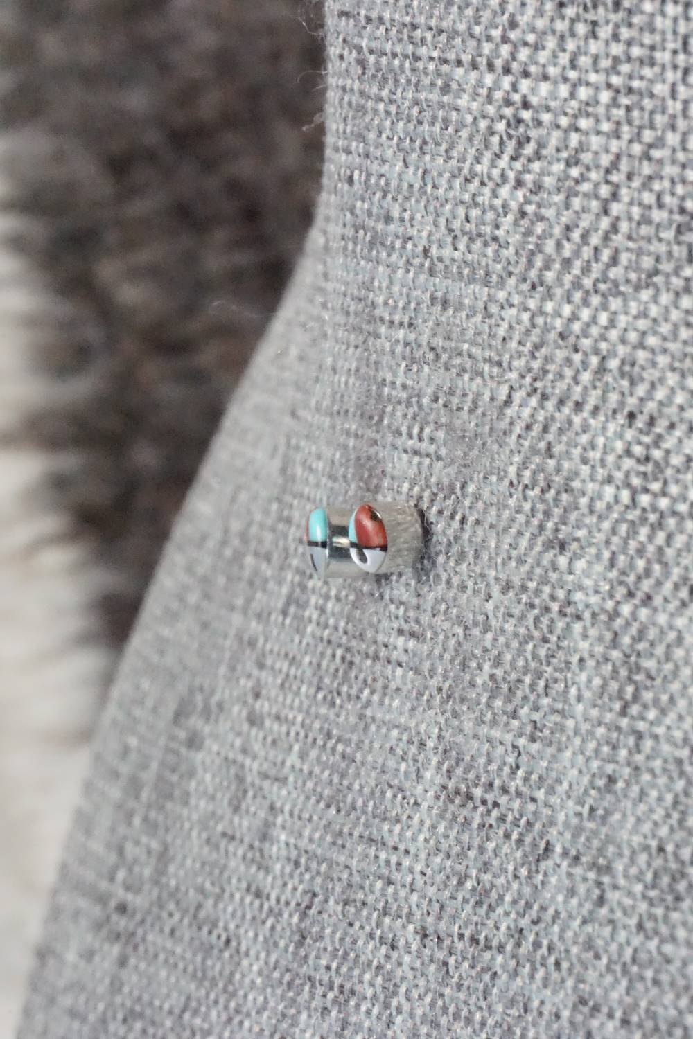 Multi Stone Inlay & Sterling Silver Earrings - Iris Niiha