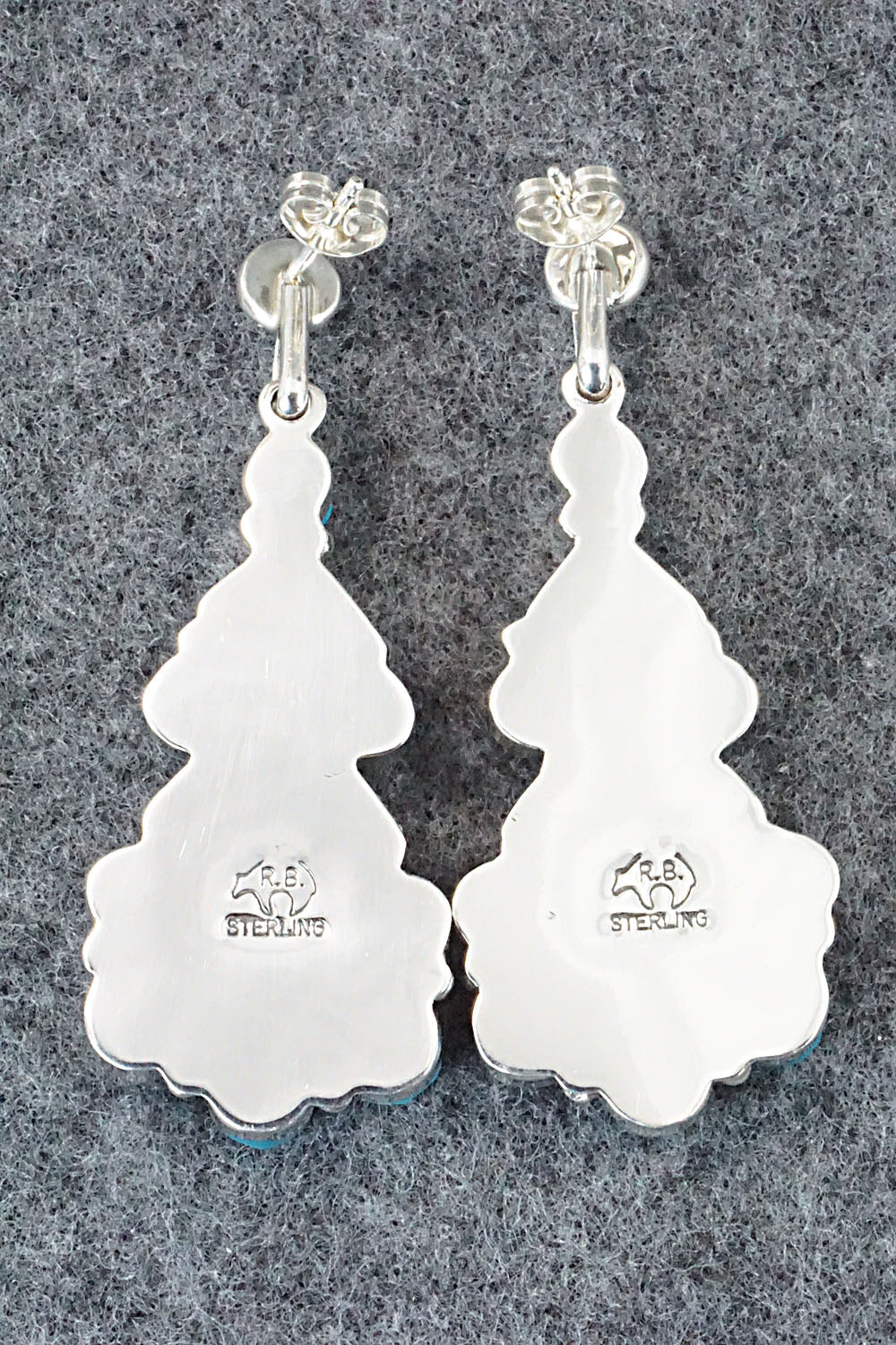 Turquoise & Sterling Silver Earrings - Verley Betone