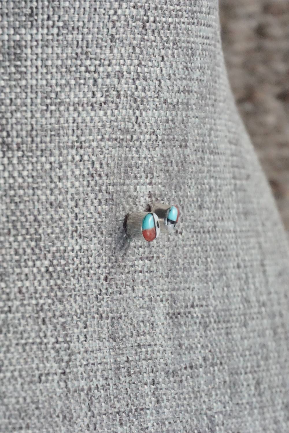 Multi Stone Inlay & Sterling Silver Earrings - Iris Niiha