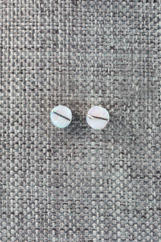 Opal & Sterling Silver Inlay Earrings - Rowena Laweka