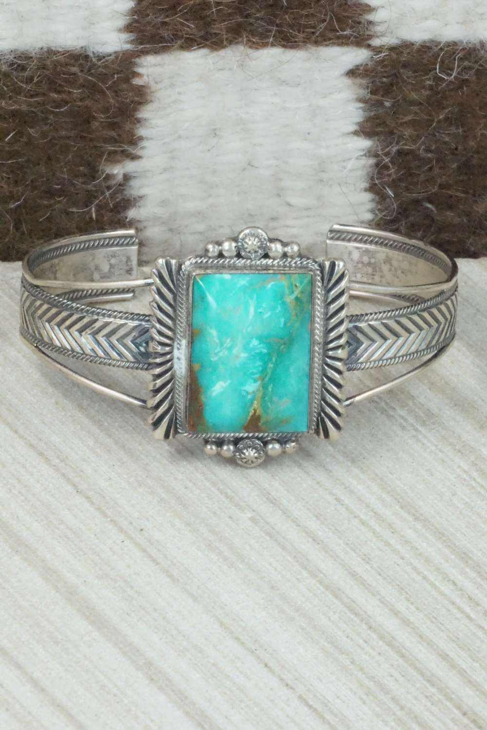 Turquoise & Sterling Silver Bracelet - Navajo