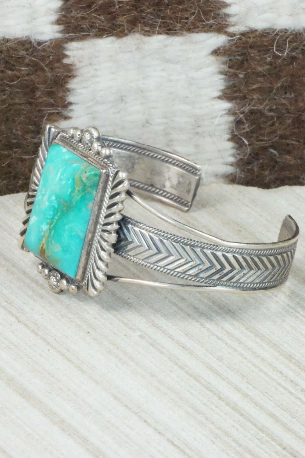Turquoise & Sterling Silver Bracelet - Navajo
