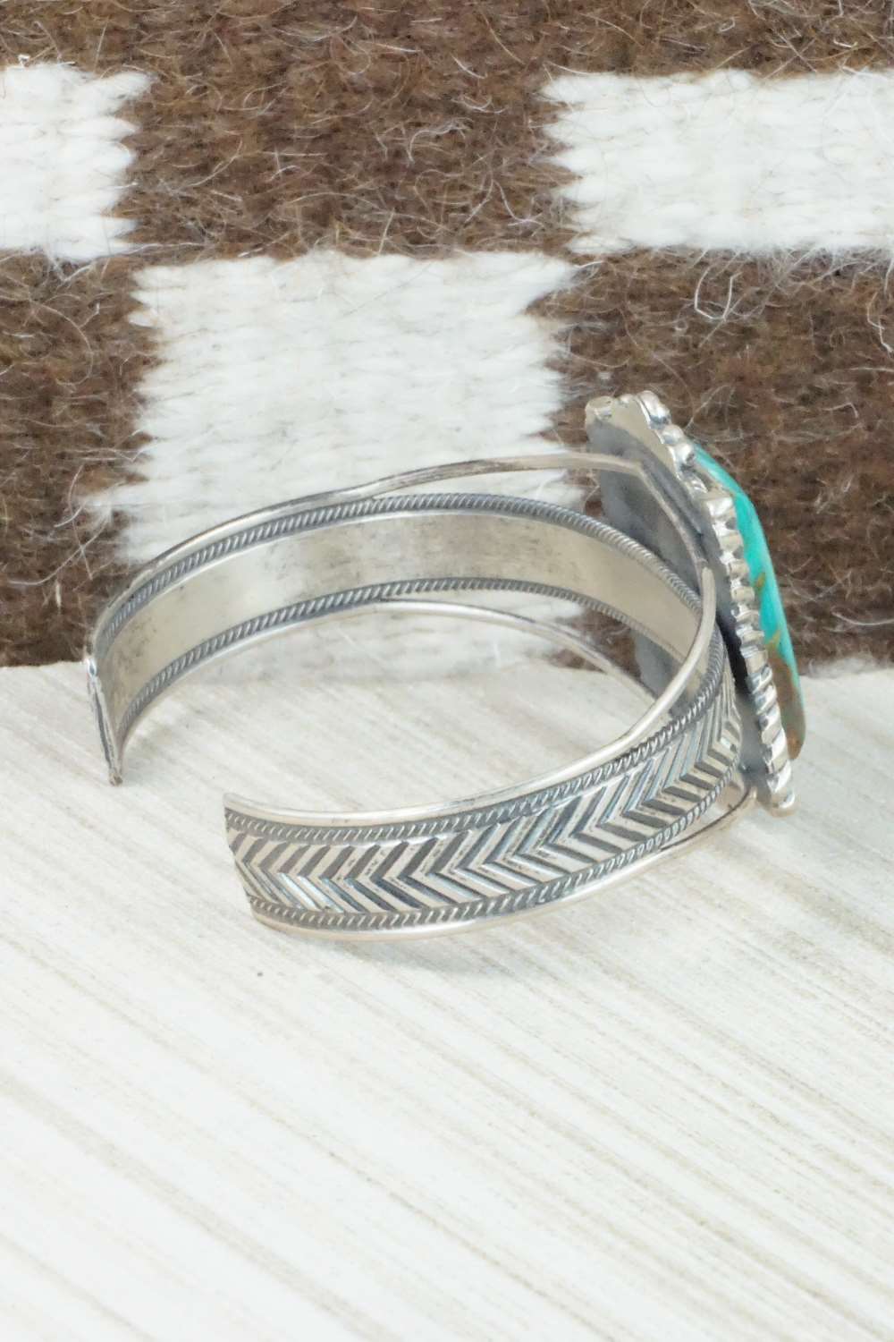 Turquoise & Sterling Silver Bracelet - Navajo