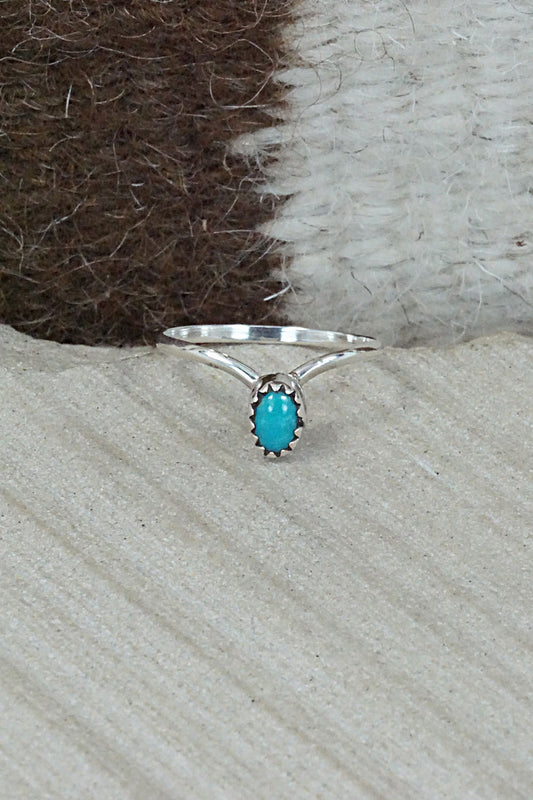 Turquoise & Sterling Silver Ring - William Begay - Size 8.5
