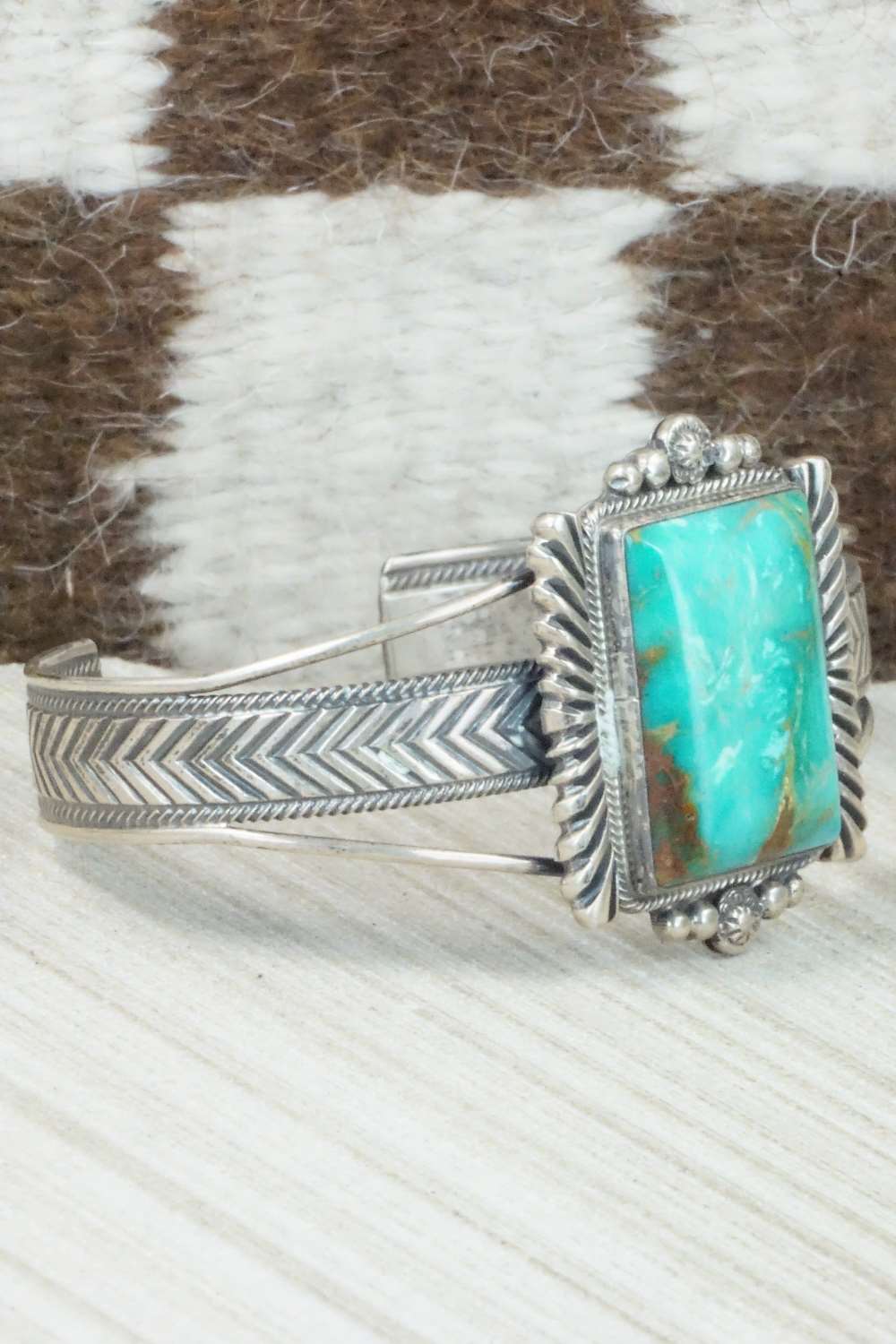 Turquoise & Sterling Silver Bracelet - Navajo