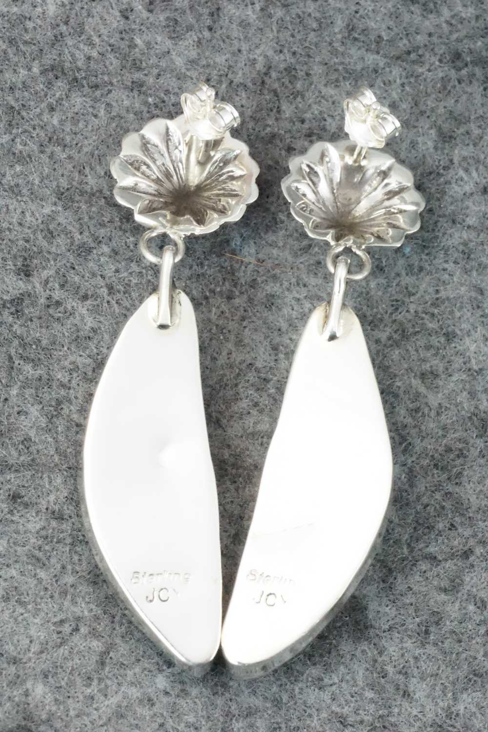 Turquoise & Sterling Silver Earrings - Juan Yellowhorse