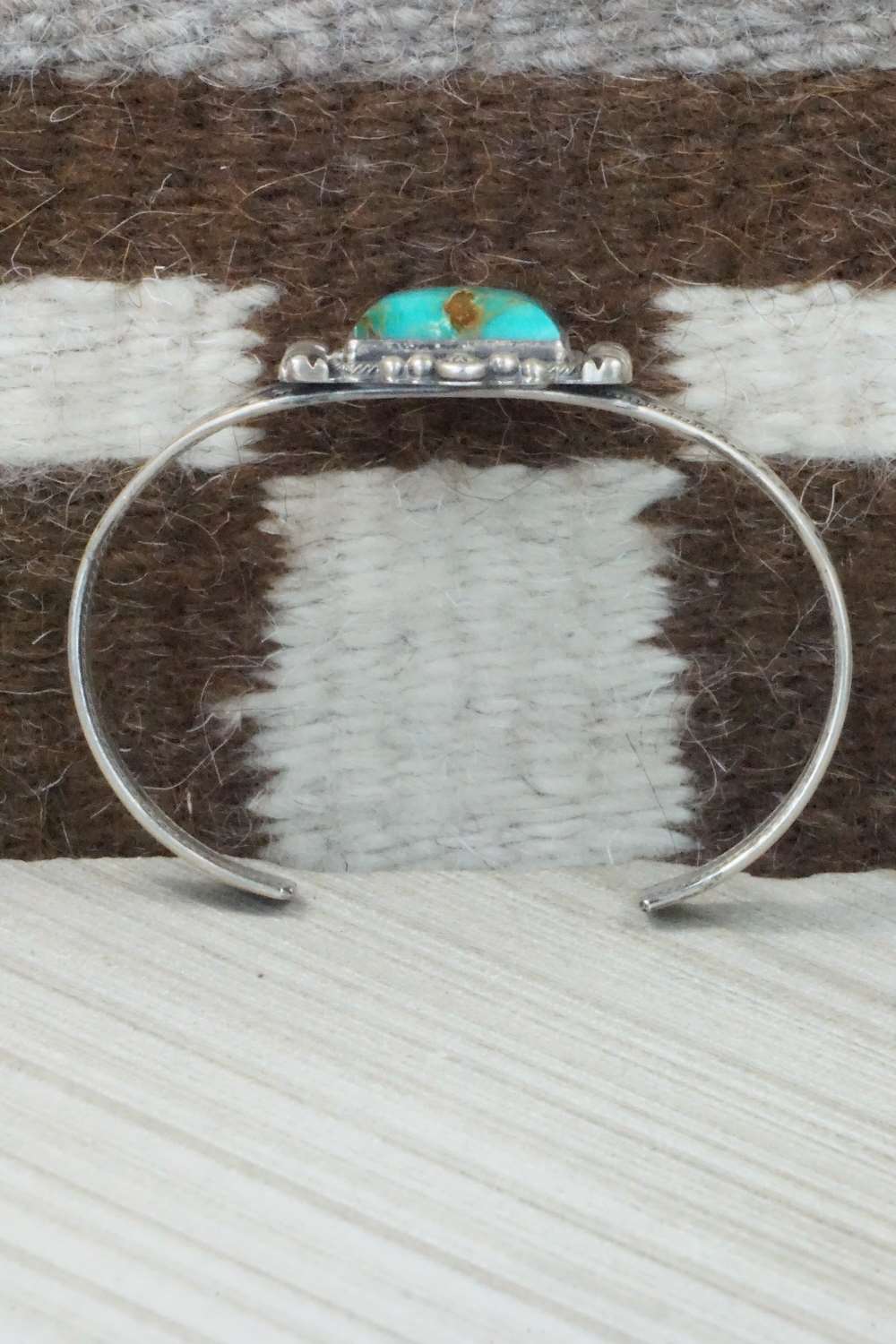 Turquoise & Sterling Silver Bracelet - Navajo