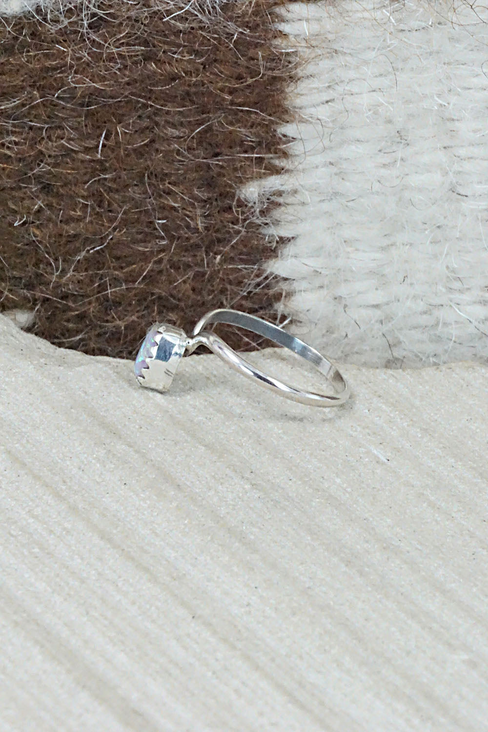 Opalite & Sterling Silver Ring - Hiram Largo - Size 7.25