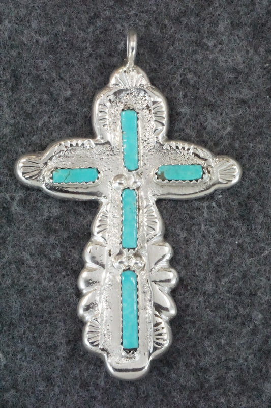 Turquoise & Sterling Silver Pendant - Verona Quam
