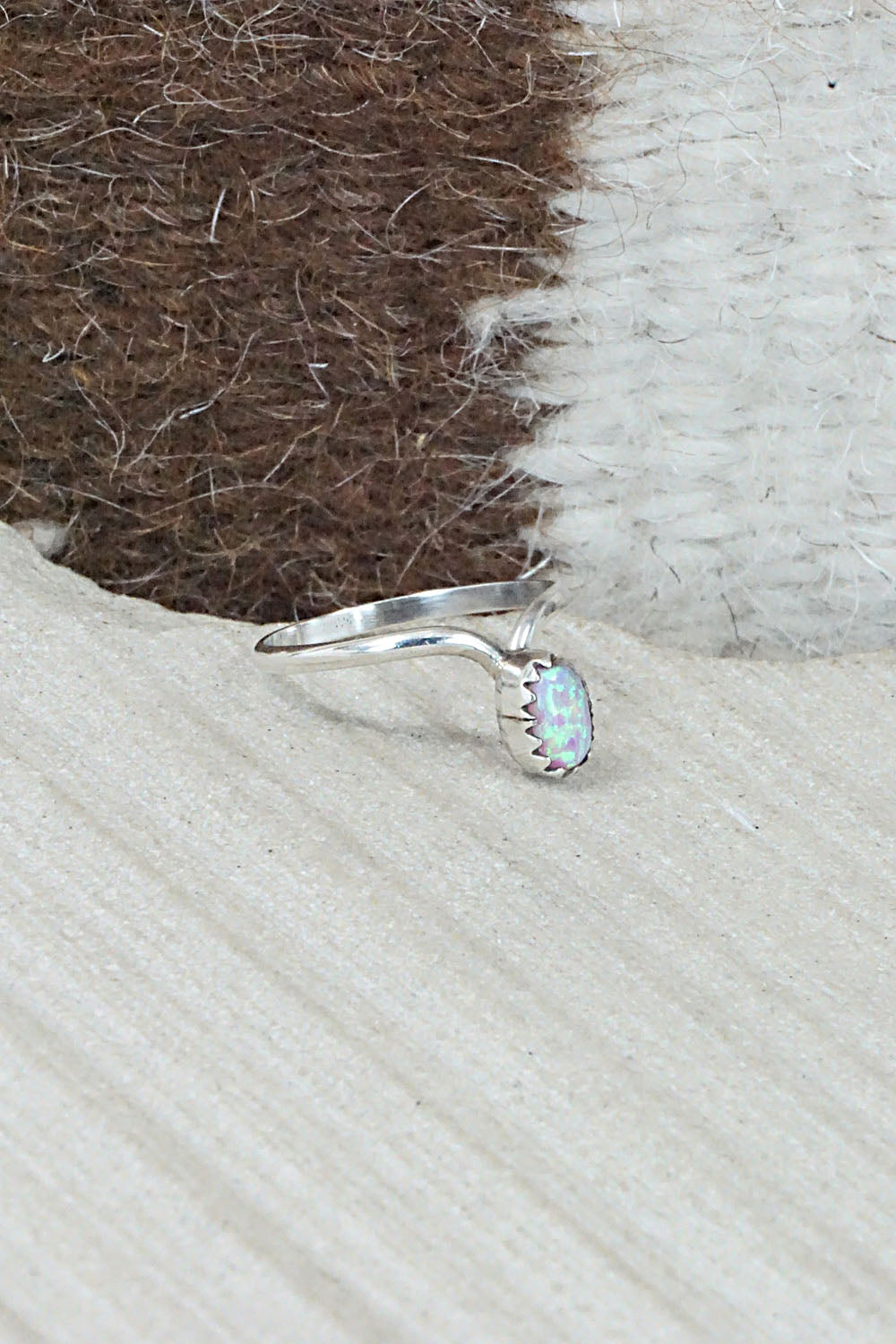 Opalite & Sterling Silver Ring - Hiram Largo - Size 7