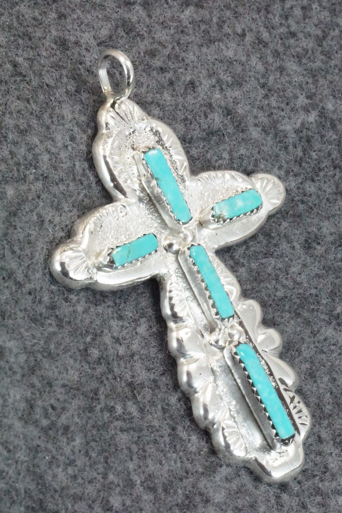 Turquoise & Sterling Silver Pendant - Verona Quam