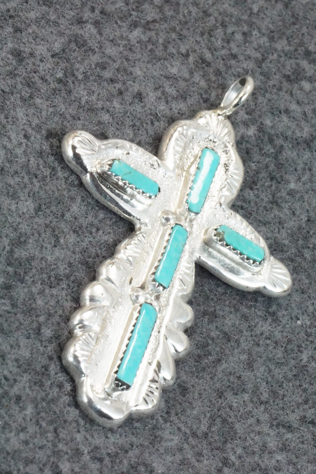 Turquoise & Sterling Silver Pendant - Verona Quam