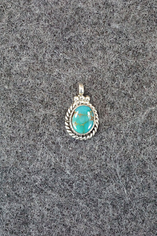 Turquoise and Sterling Silver Pendant - Jan Mariano