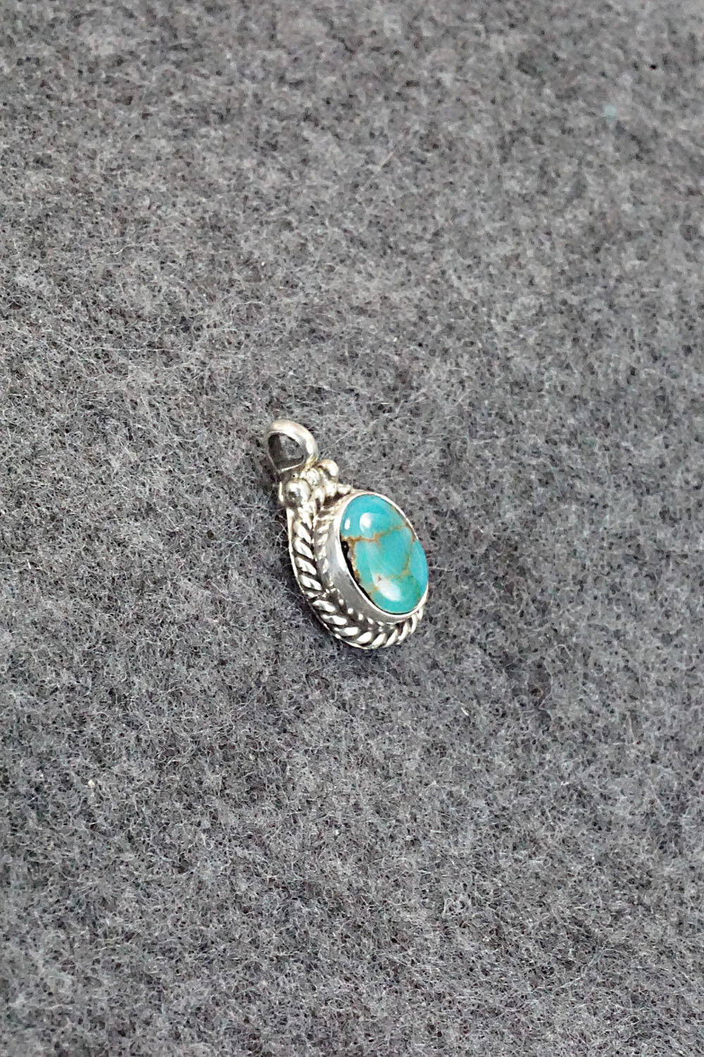 Turquoise and Sterling Silver Pendant - Jan Mariano