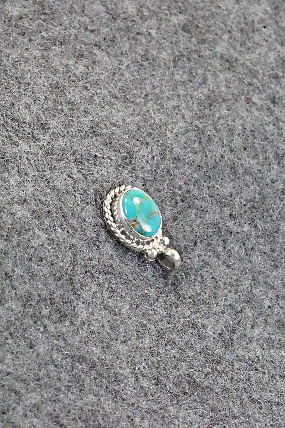 Turquoise and Sterling Silver Pendant - Jan Mariano