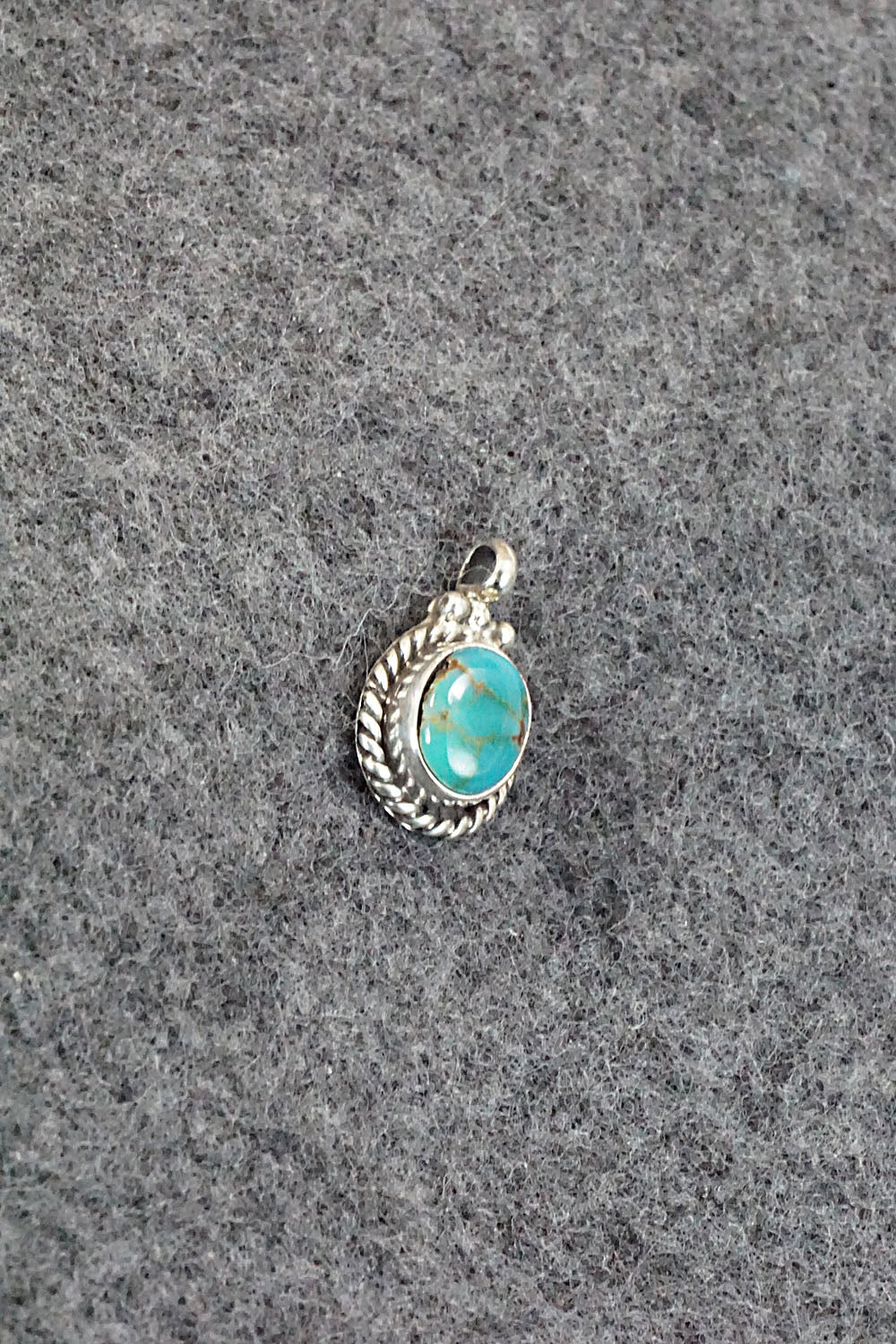 Turquoise and Sterling Silver Pendant - Jan Mariano