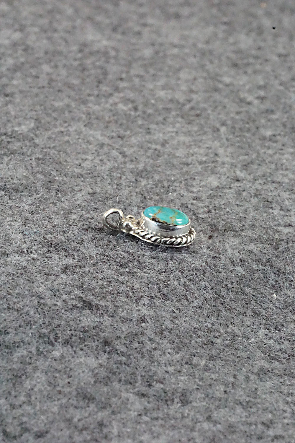 Turquoise and Sterling Silver Pendant - Jan Mariano