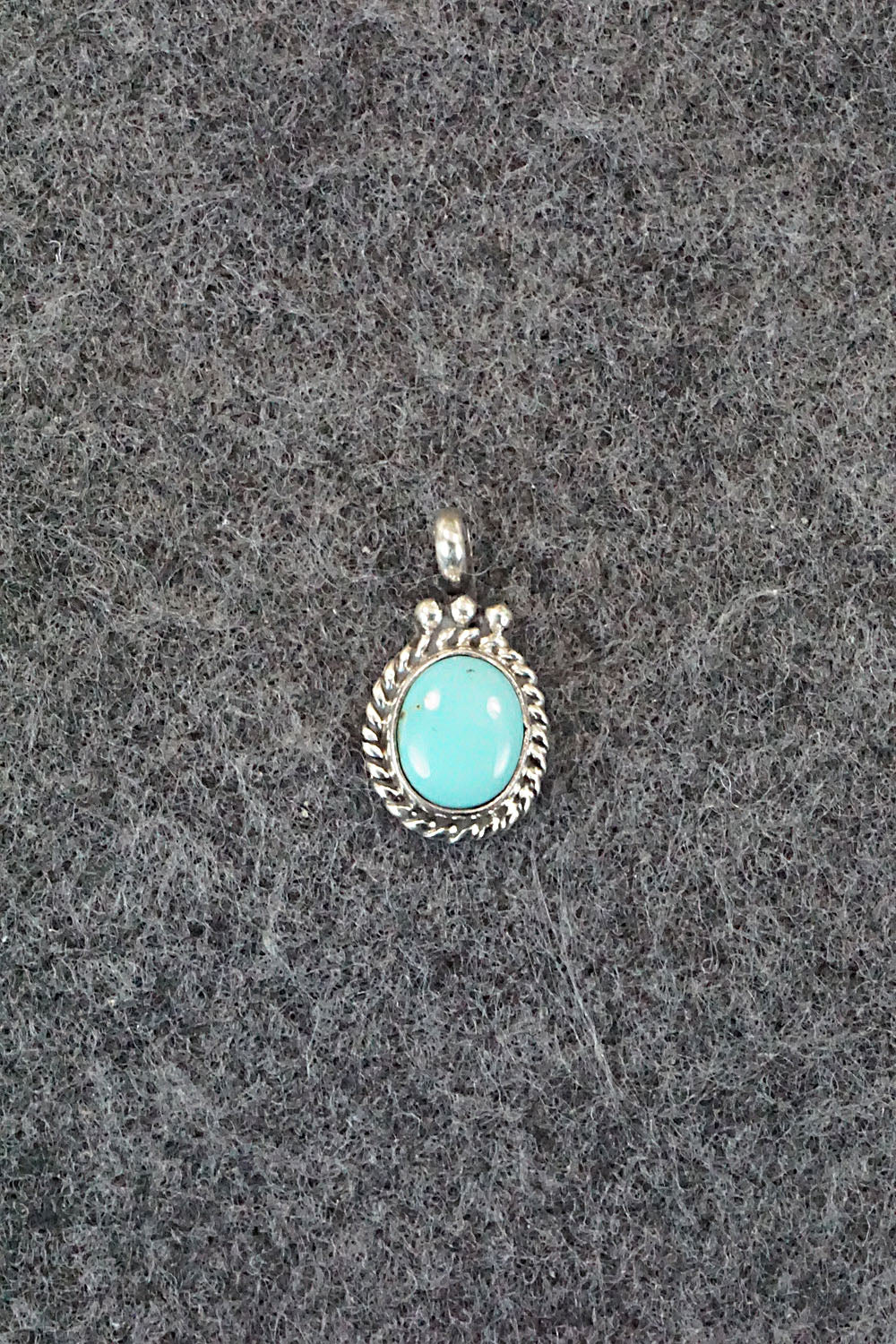 Turquoise and Sterling Silver Pendant - Jan Mariano