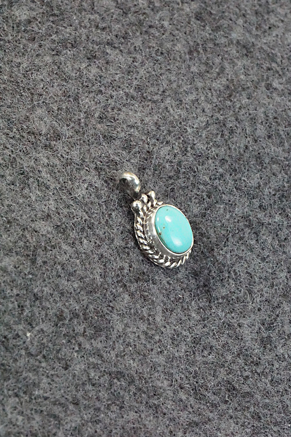 Turquoise and Sterling Silver Pendant - Jan Mariano