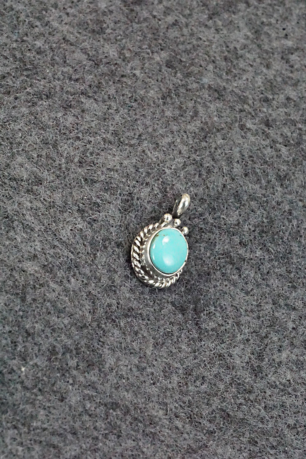 Turquoise and Sterling Silver Pendant - Jan Mariano