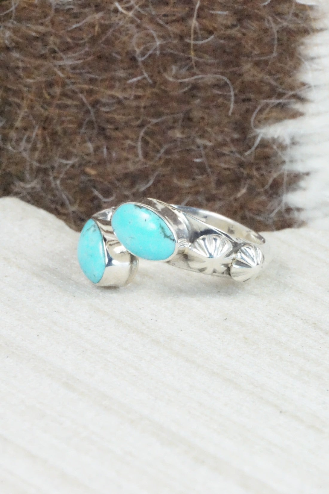 Turquoise & Sterling Silver Ring - Freida Martinez - Size 5