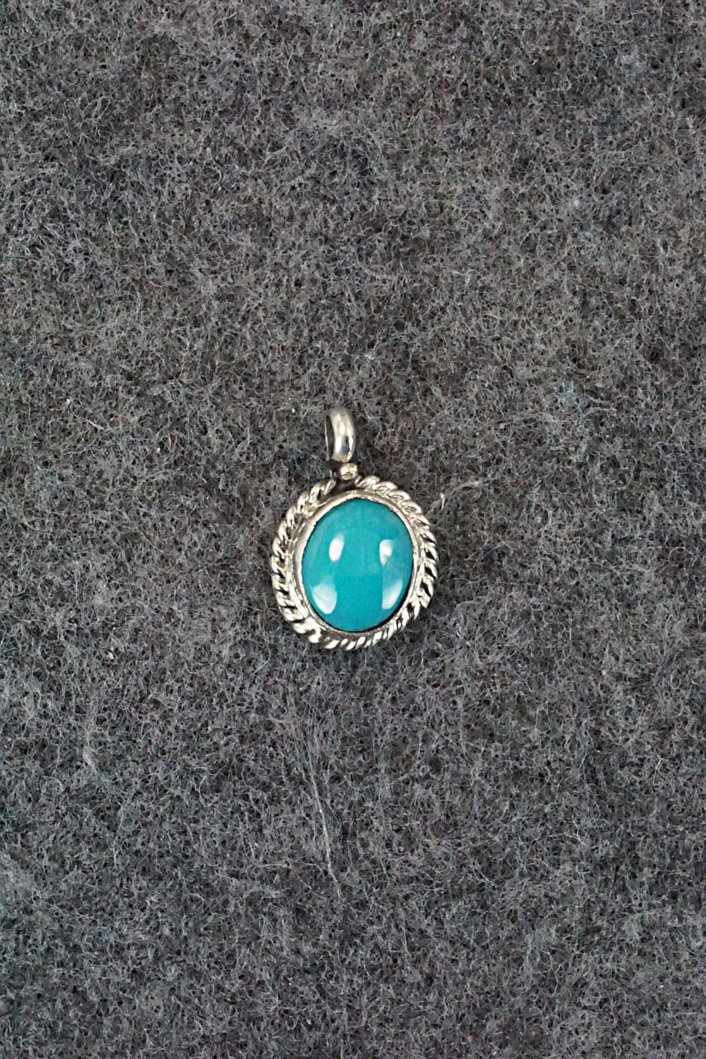 Turquoise and Sterling Silver Pendant - Jan Mariano