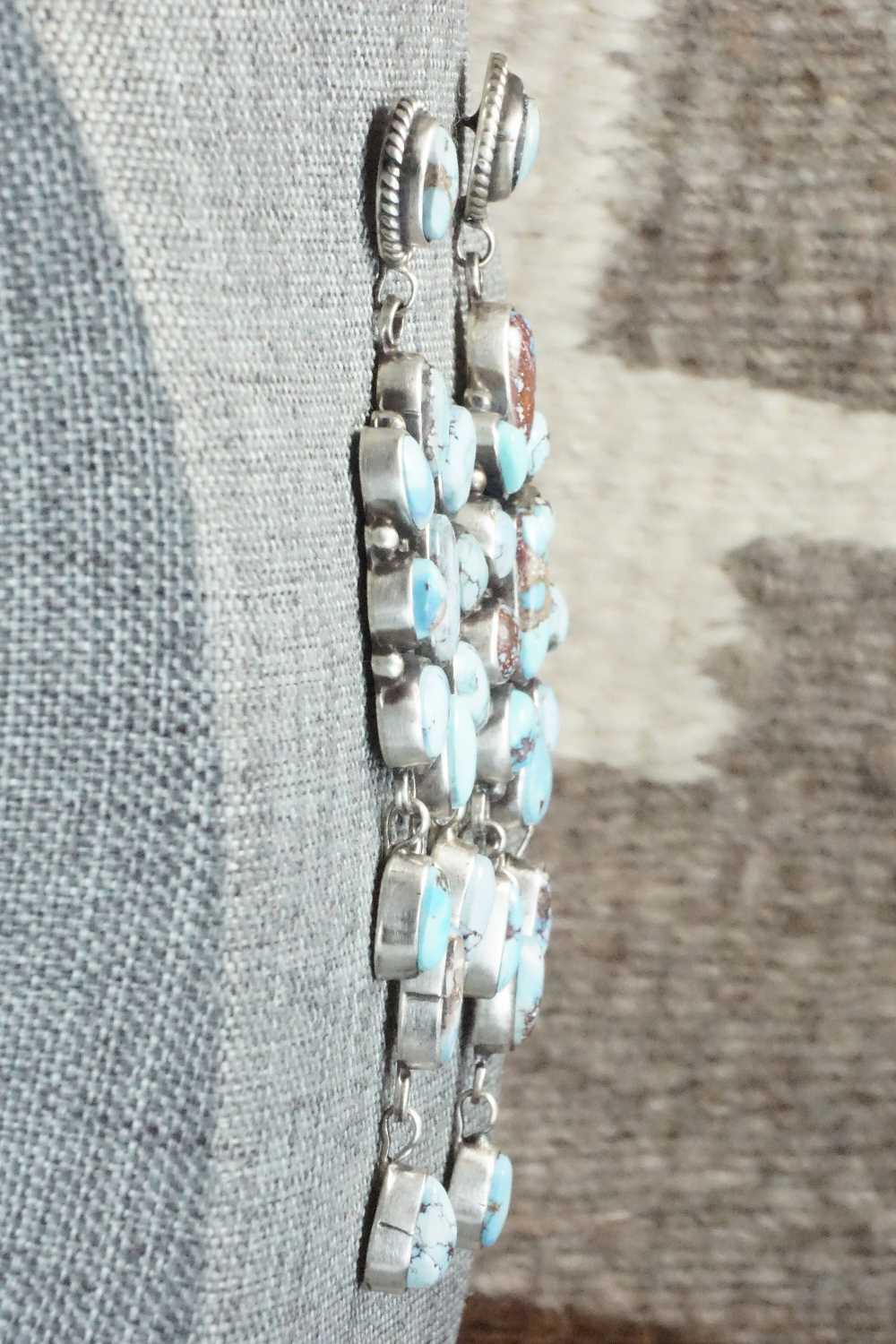 Turquoise and Sterling Silver Earrings - Edison Largo