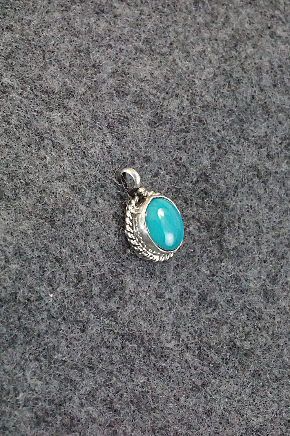 Turquoise and Sterling Silver Pendant - Jan Mariano
