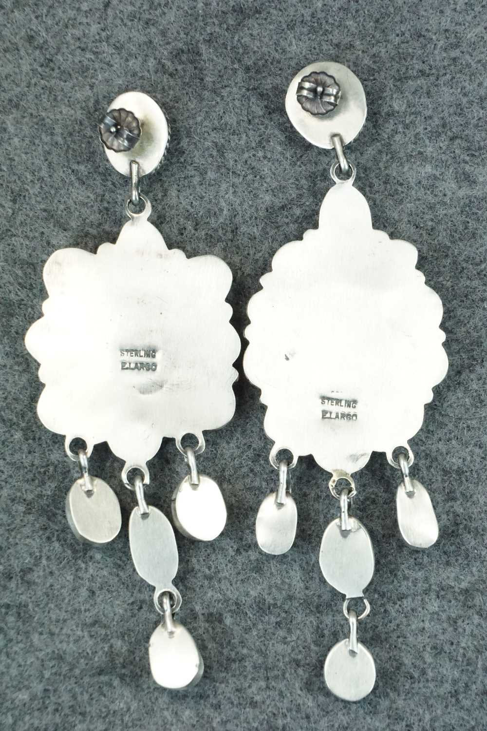 Turquoise and Sterling Silver Earrings - Edison Largo