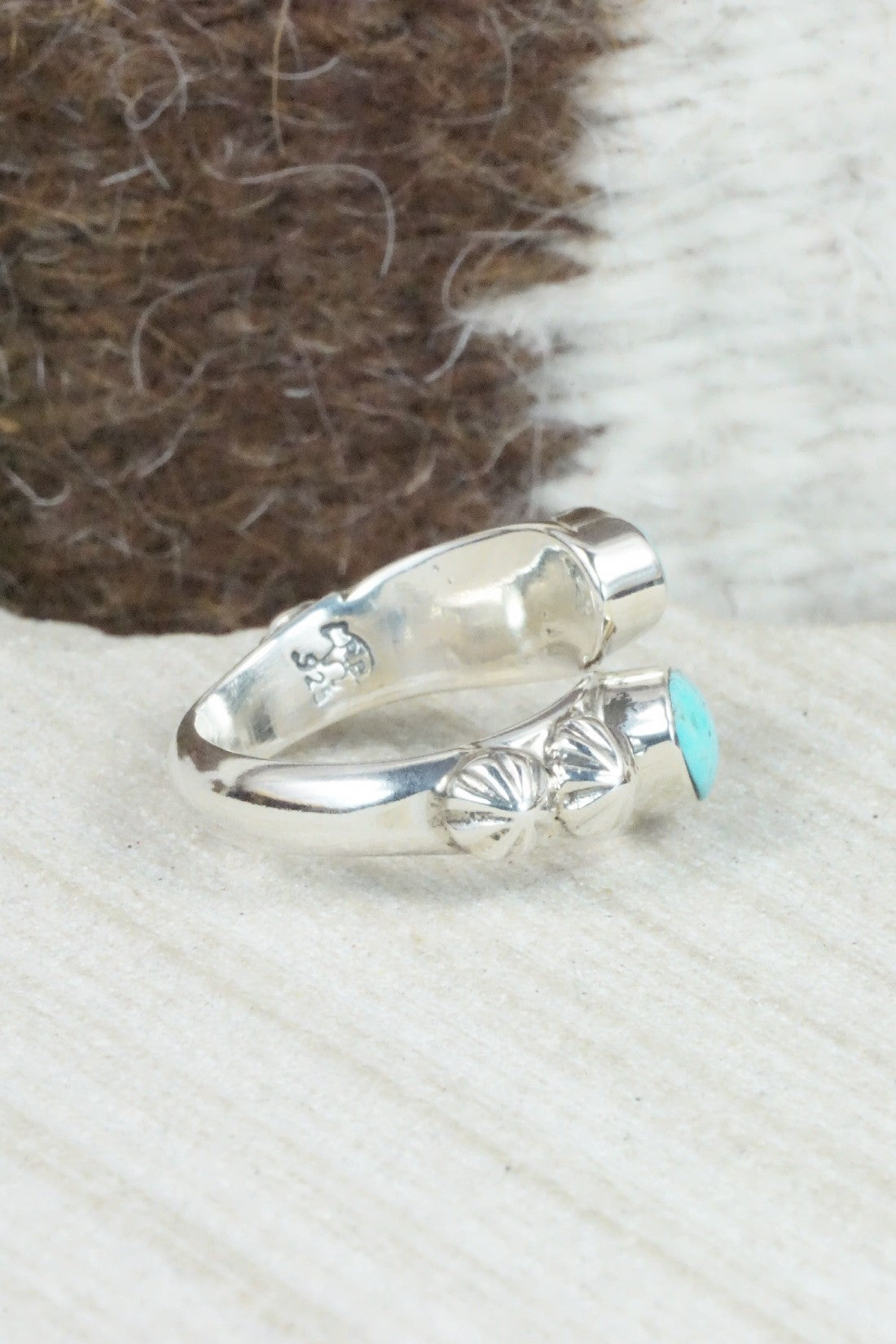 Turquoise & Sterling Silver Ring - Freida Martinez - Size 4.75