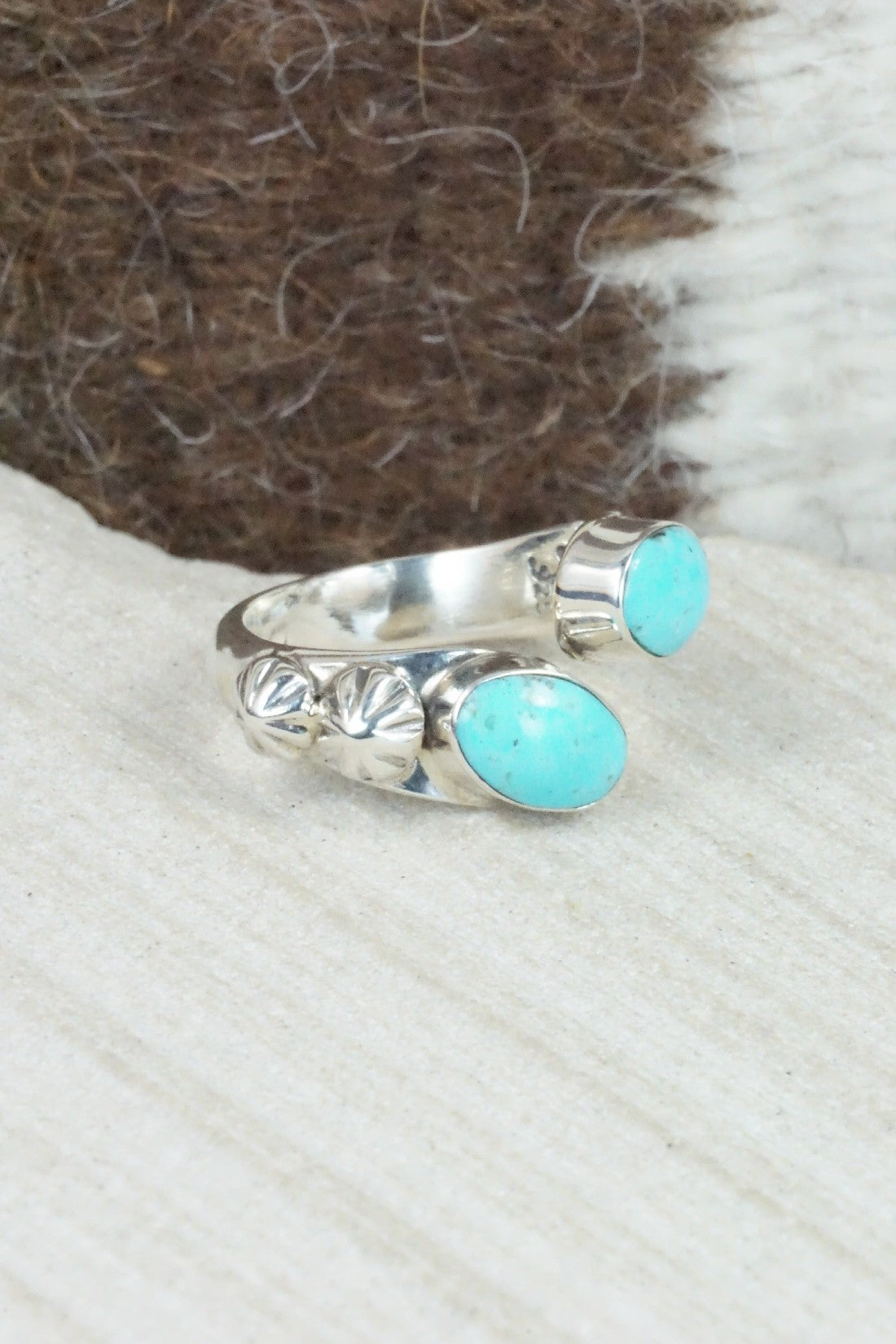 Turquoise & Sterling Silver Ring - Freida Martinez - Size 4.25