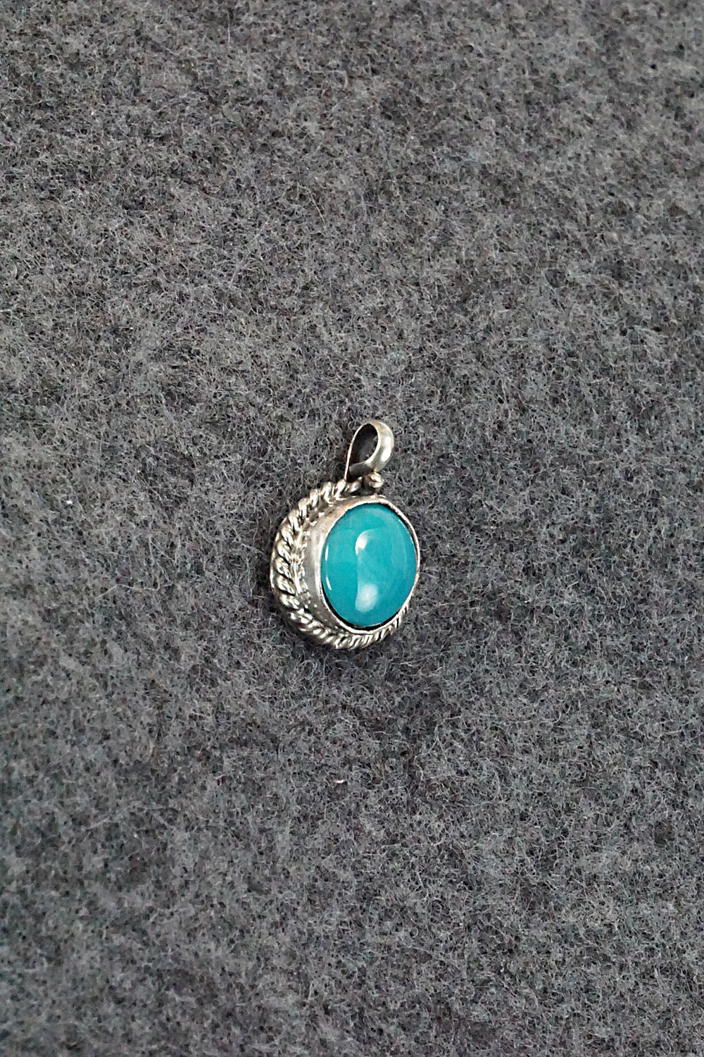 Turquoise and Sterling Silver Pendant - Jan Mariano