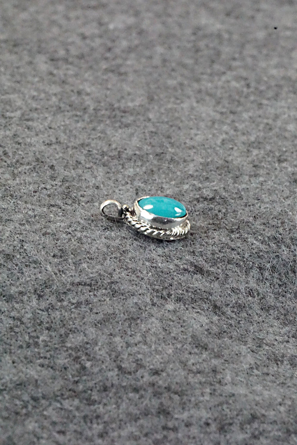 Turquoise and Sterling Silver Pendant - Jan Mariano