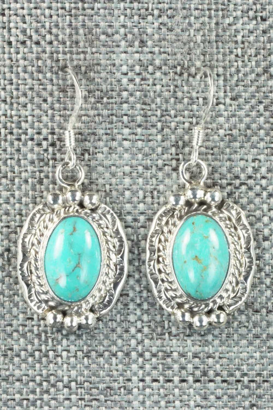 Turquoise & Sterling Silver Earrings - Louise Joe