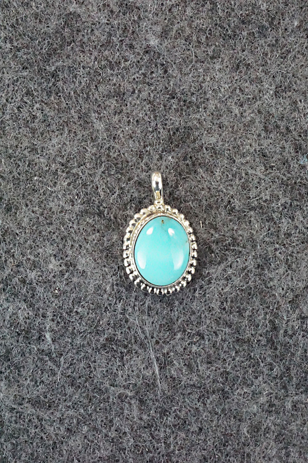 Turquoise and Sterling Silver Pendant - Jan Mariano