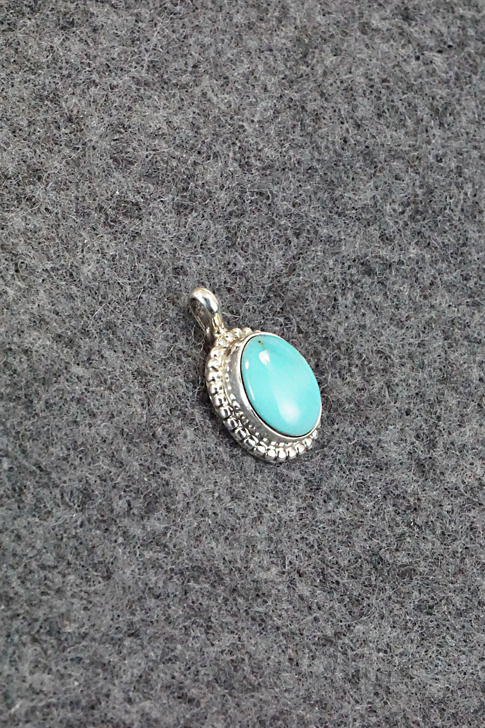 Turquoise and Sterling Silver Pendant - Jan Mariano
