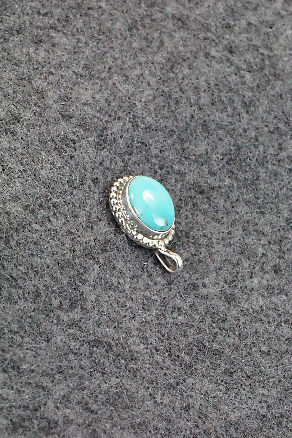 Turquoise and Sterling Silver Pendant - Jan Mariano
