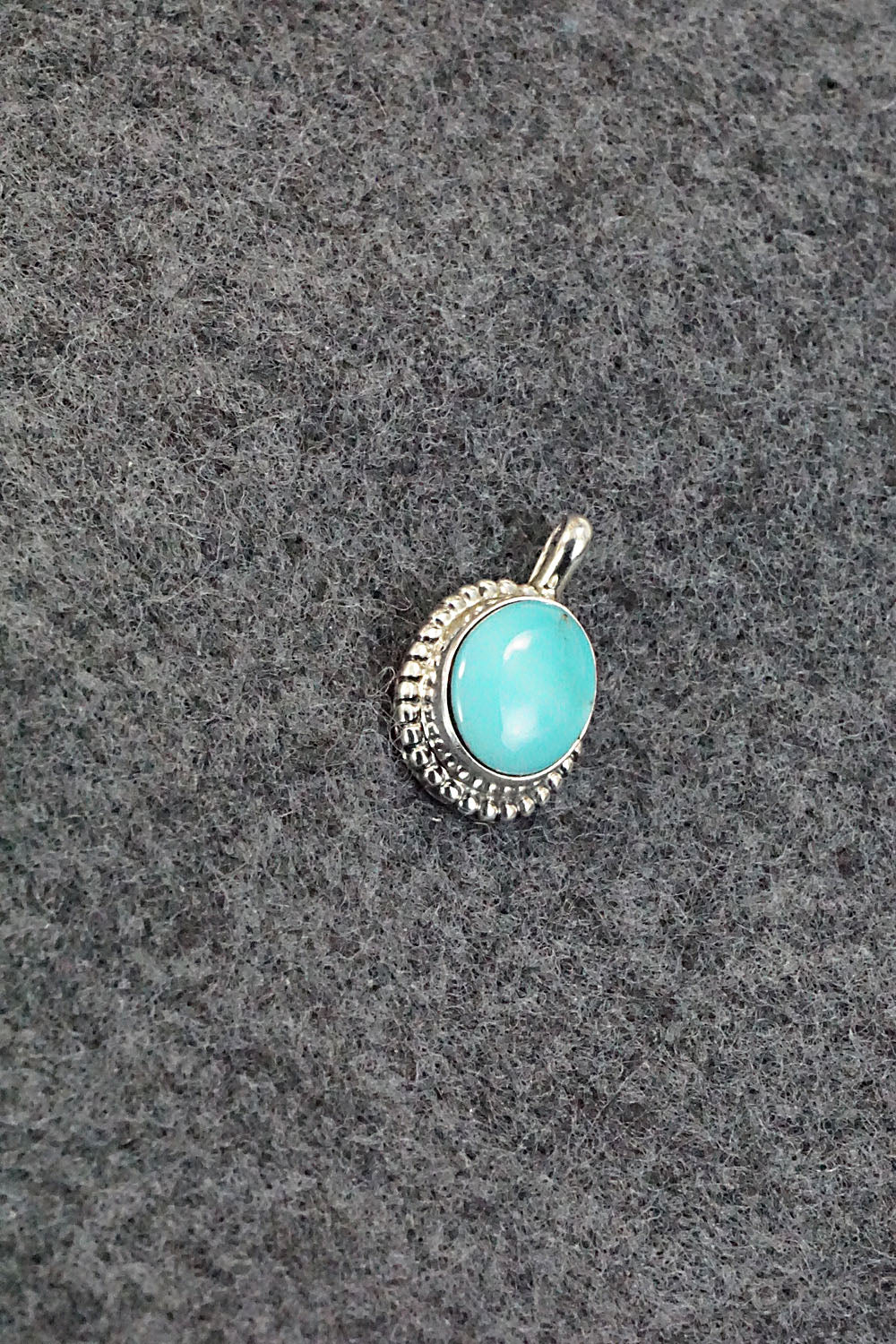 Turquoise and Sterling Silver Pendant - Jan Mariano